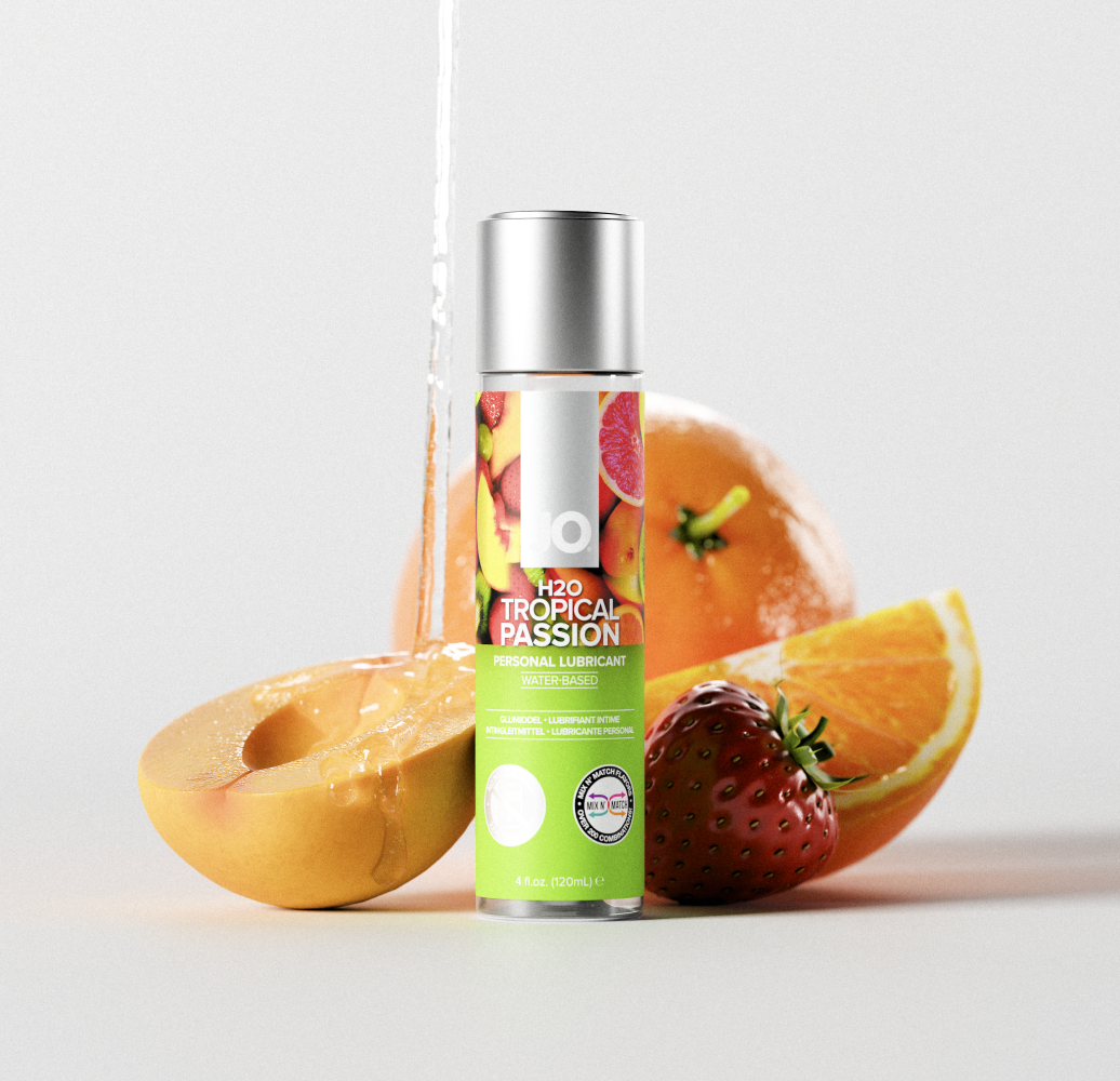 JO H2O Water Based Flavored Lubricant Tropical Passion 4oz