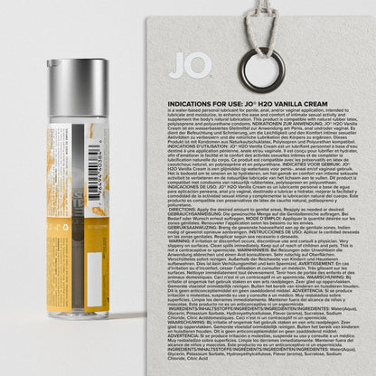 JO H2O Water Based Flavored Lubricant Vanilla Cream 4oz