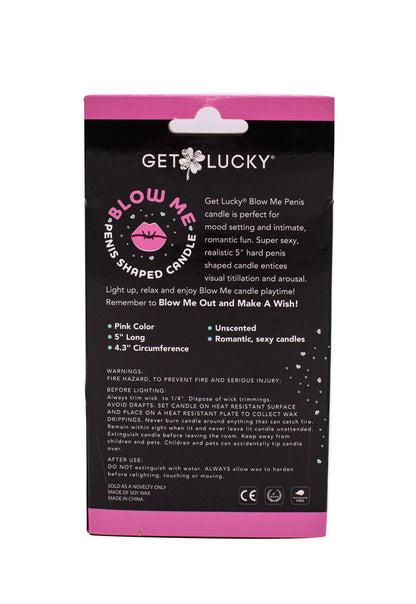 Get Lucky Blow Me Penis Candle - Pink