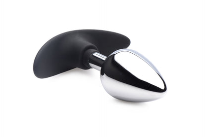 Dark Invader Metal and Silicone Anal Plug - Medium