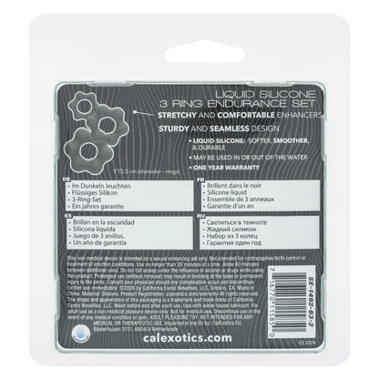 Alpha Liquid Silicone 3 Ring Endurance Set Grey