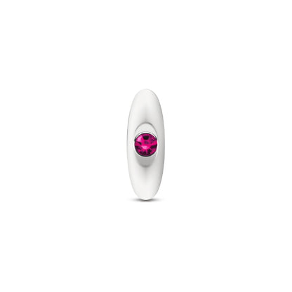 Silver Anchor Buttplug Kit - Clear Iridescent/pink