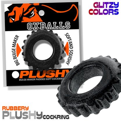 Plushy Single Ring - Black Mica