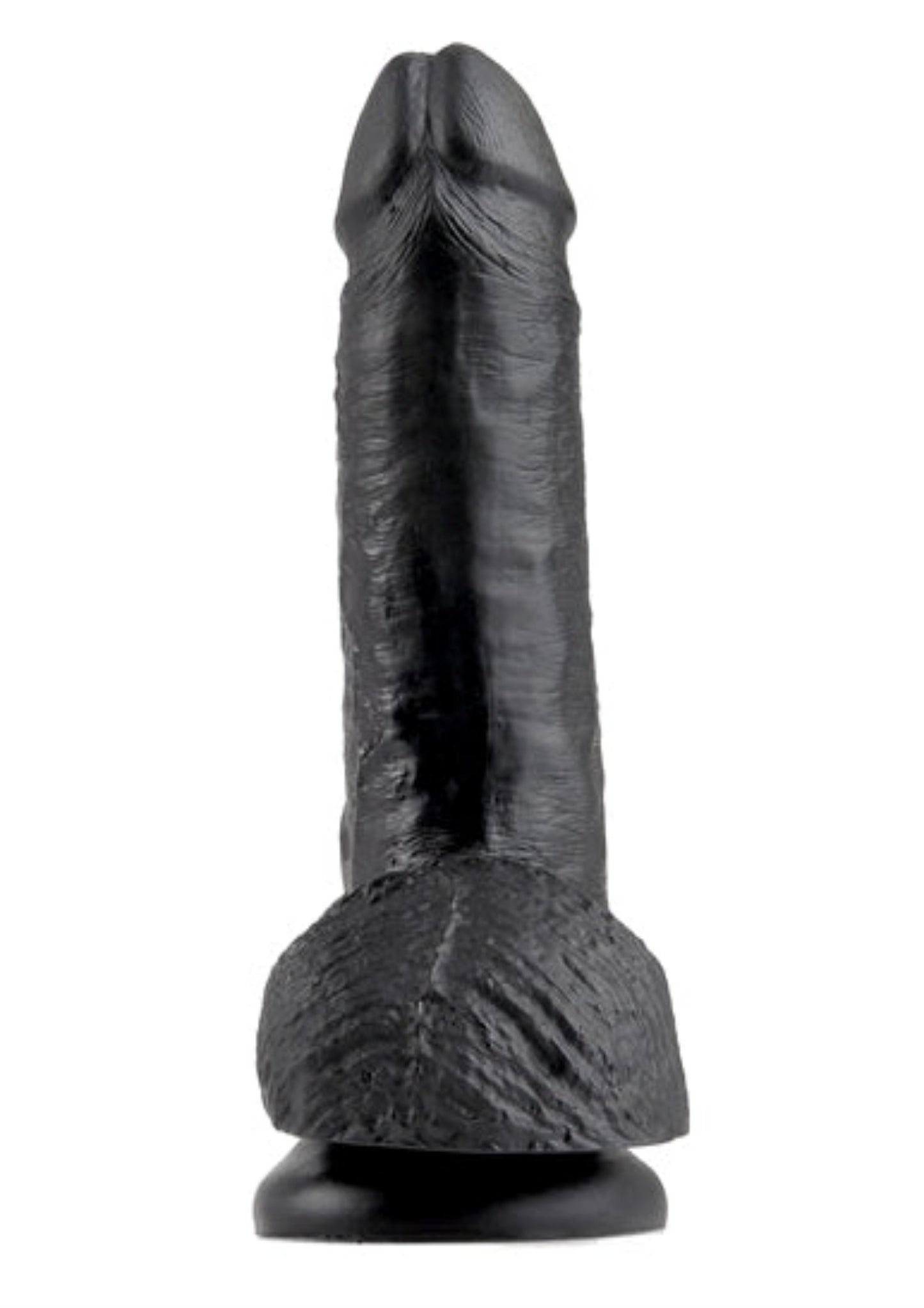King Cock Dildo with Balls 7in - Black