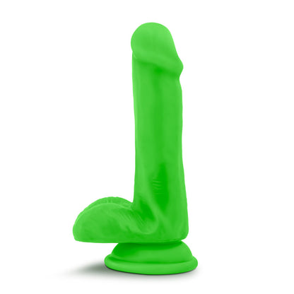 Neo - 6 Inch Dual Density Cock with Balls - Neon Green