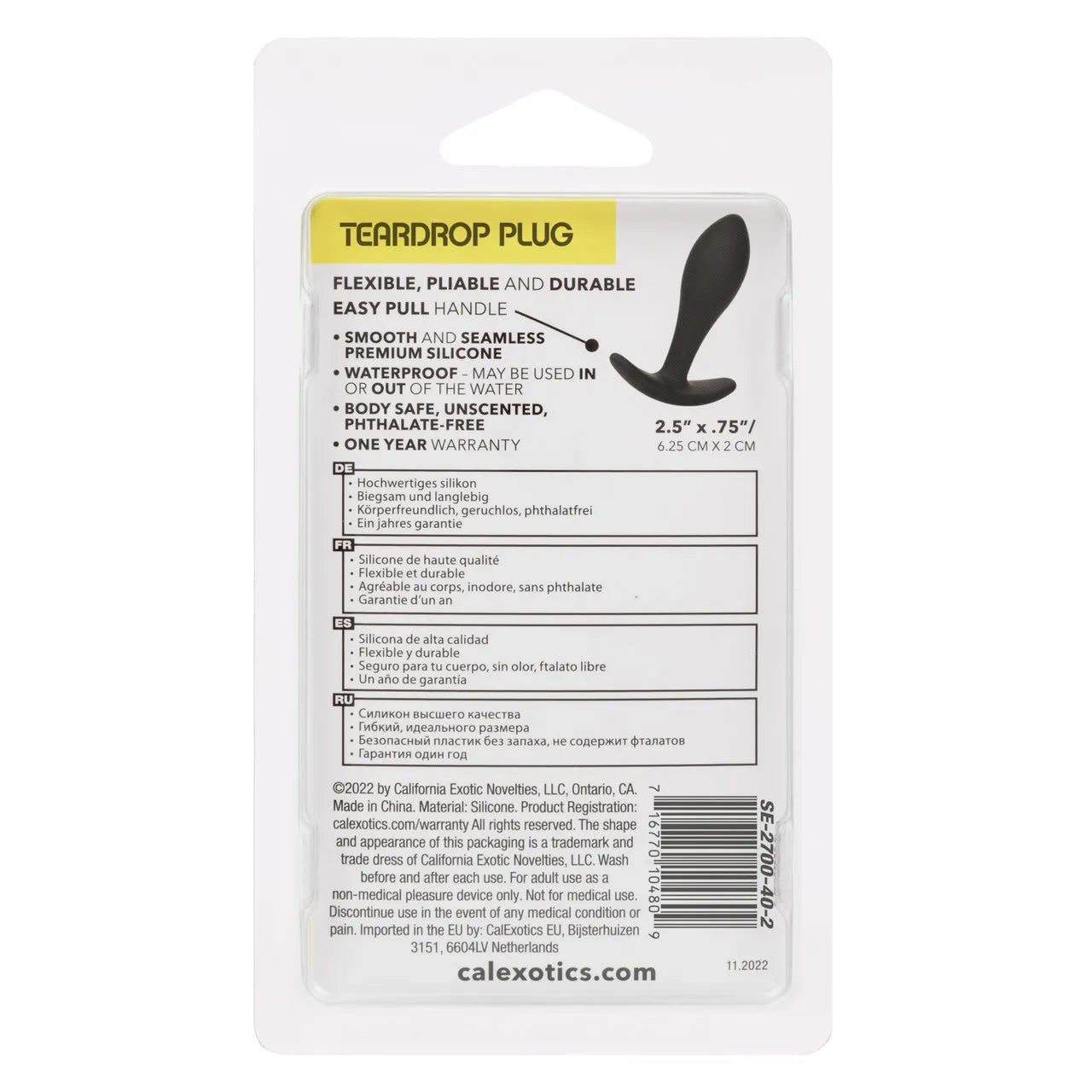 Boundless Teardrop Plug Black