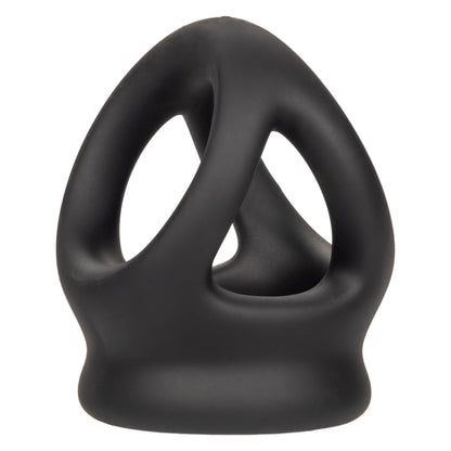 Alpha Liquid Silicone Dual Cage and Ring - Black Ring - Black