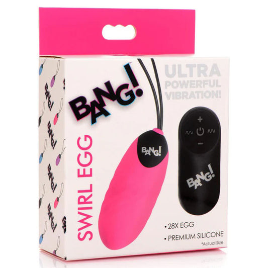 28x Swirl Silicone Egg - Pink