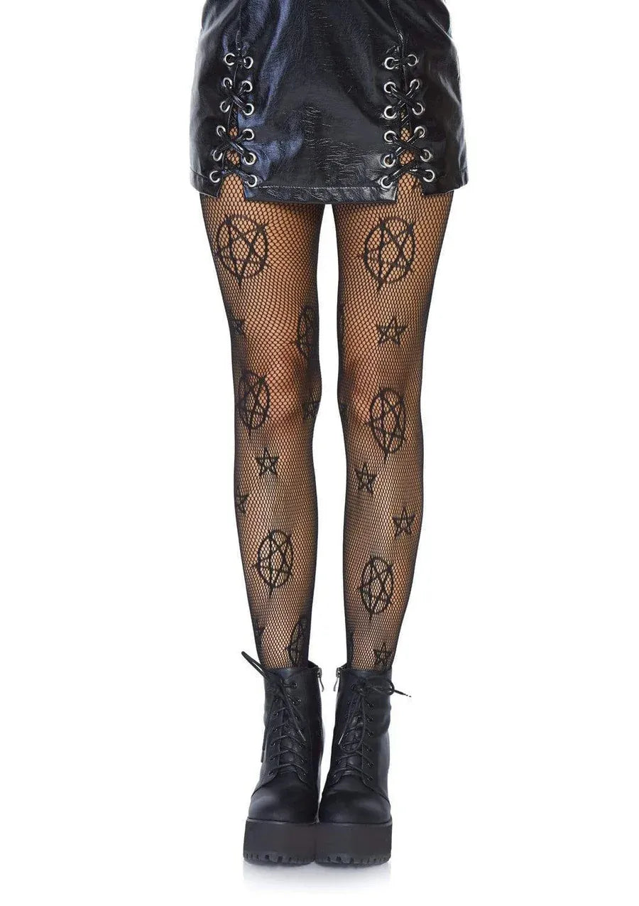 Occult Net Tights Black Os
