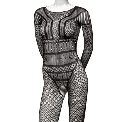 Scandal Plus Size Full Length Lace Body Suit - Plus Size - Black