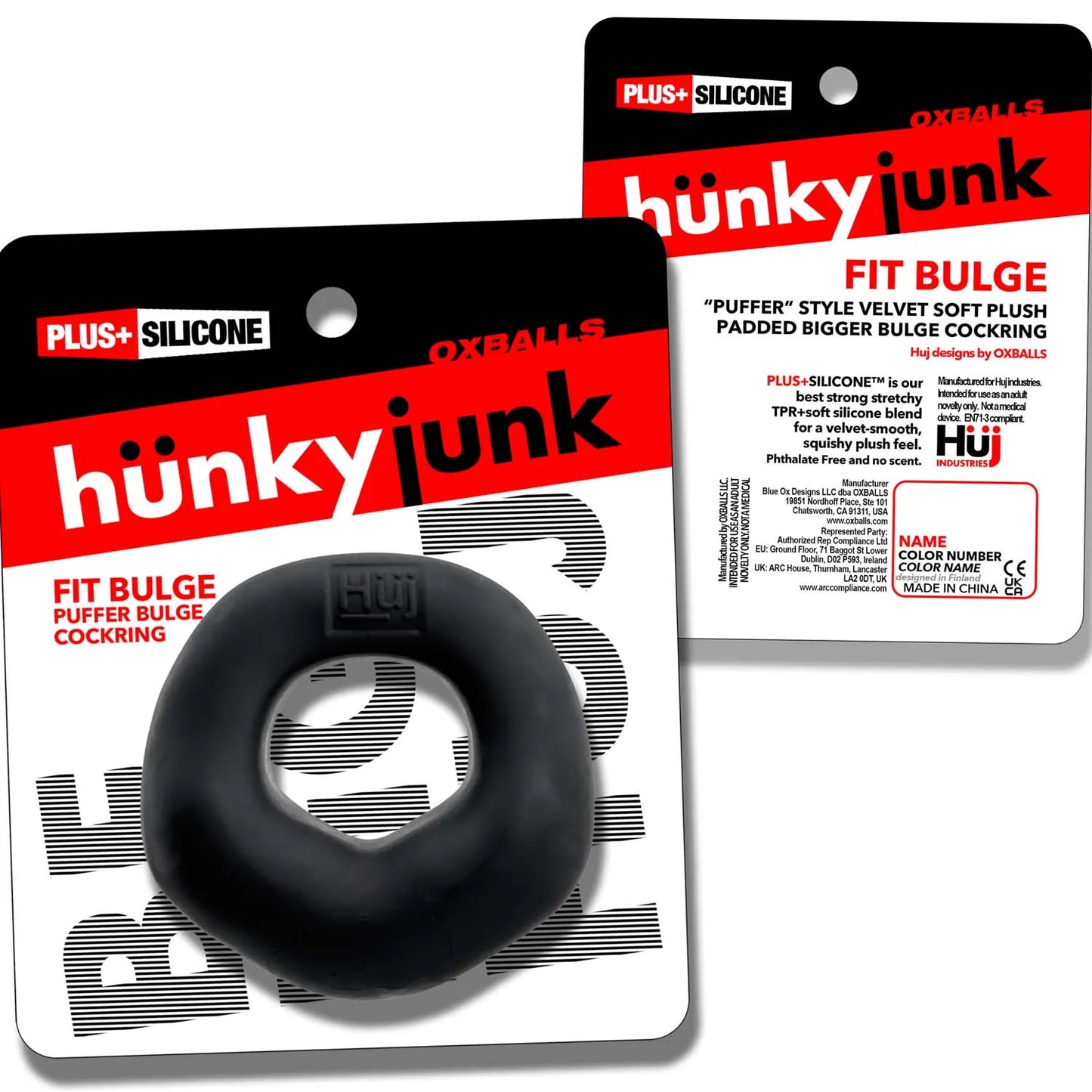 Fit Bulge Hung-Style Cockring Black Fog