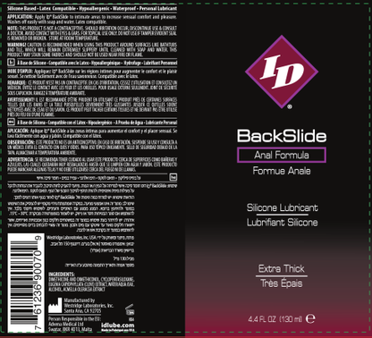 ID Backslide Silicone Lubricant 4.4 Oz