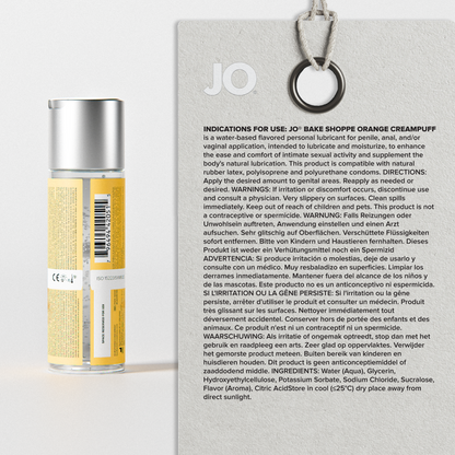 JO Bake Shoppe Water Based Flavored Lubricant - Orange Creampuff 2oz