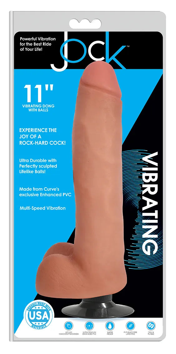 Jock 11 Inch Vibrating Dong With Balls