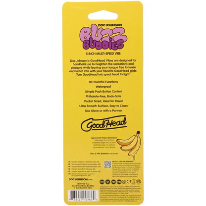 Goodhead - Buzz Buddies - 5 Inch Muti-Speed Vibe Bananas