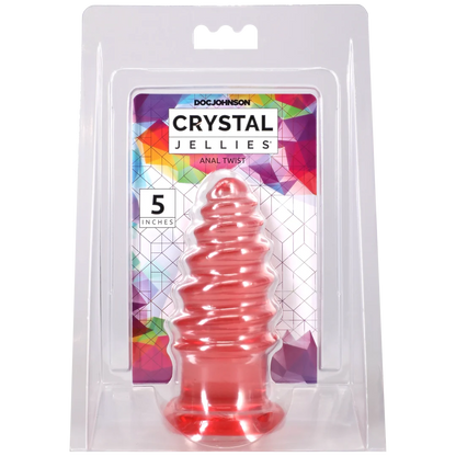 Crystal Jellies - Anal Twist - 5 Inch Pink