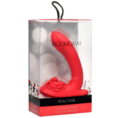 Petal Twirl Clit Massaging Silicone Vibrator Red