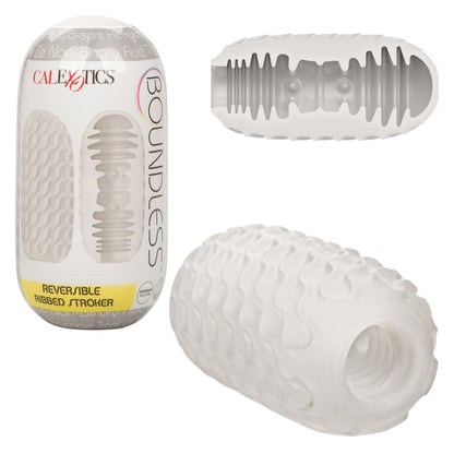 Boundless Reversible Ribbed Stroker - Clear