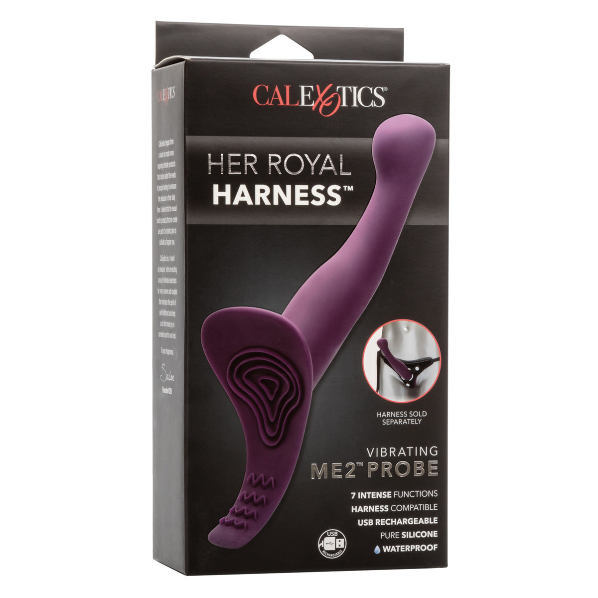 ME2 Vibrating Silicone Strap-On Ready Probe - Purple
