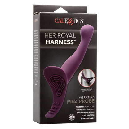 ME2 Vibrating Silicone Strap-On Ready Probe - Purple