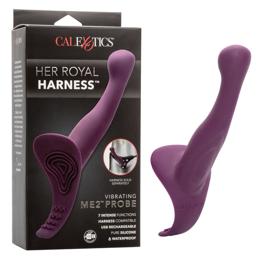 ME2 Vibrating Silicone Strap-On Ready Probe - Purple
