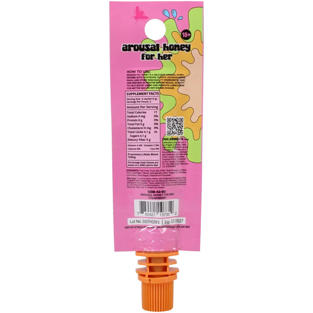 Spanish Fly Arousal Honey for Her 12 Pack Display Strawberry