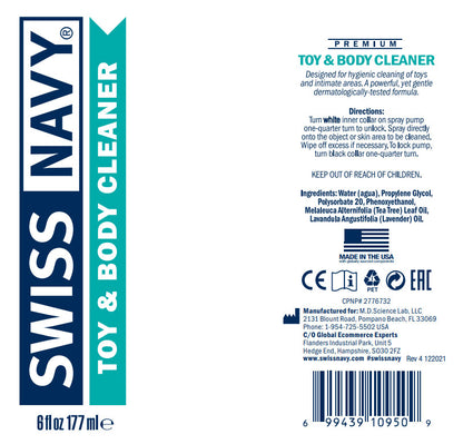 Swiss Navy Toy and Body Cleaner 6 Fl Oz