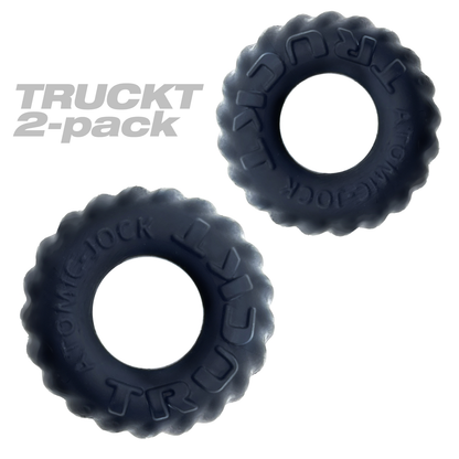 Truckt 2 Piece Cockring Set Atomic Jock - Night Black