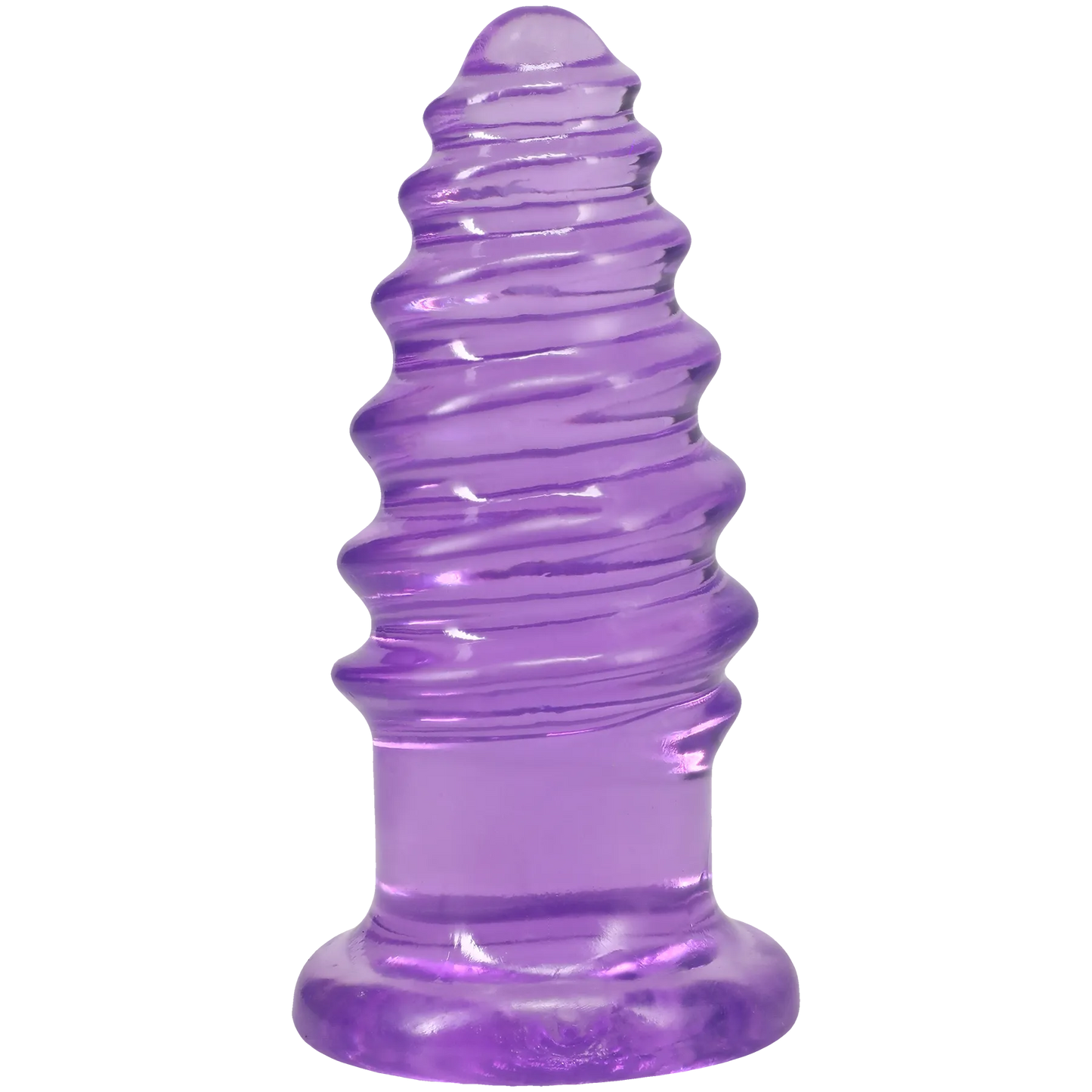 Crystal Jellies - Anal Twist - 6 Inch Purple