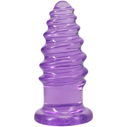 Crystal Jellies - Anal Twist - 6 Inch Purple