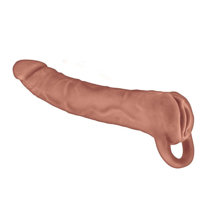 The Great Extender 2 in 1 8" Extender & Masturbator Brown