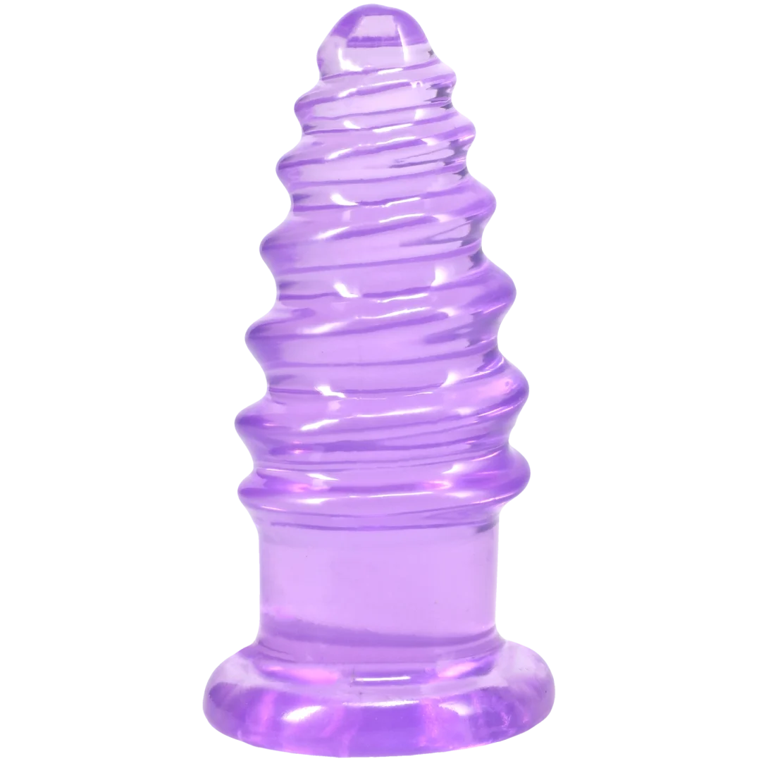 Crystal Jellies - Anal Twist - 5 Inch Purple