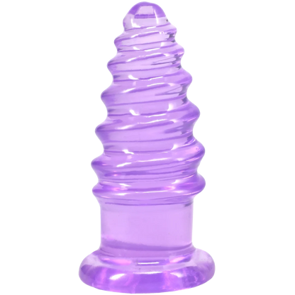 Crystal Jellies - Anal Twist - 5 Inch Purple