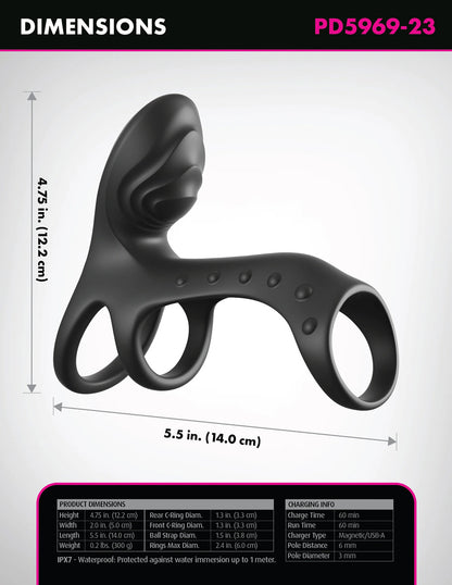 Fantasy C-Ringz Ultimate Couples Cage Pro - Black