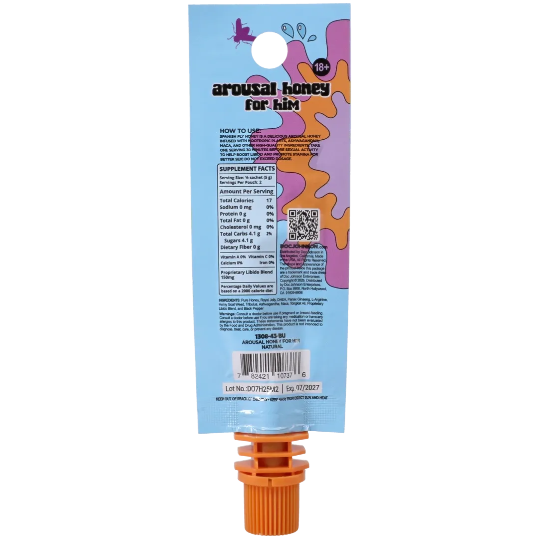 Spanish Fly Arousal Honey for Him 12 Pack Display Natural Honey
