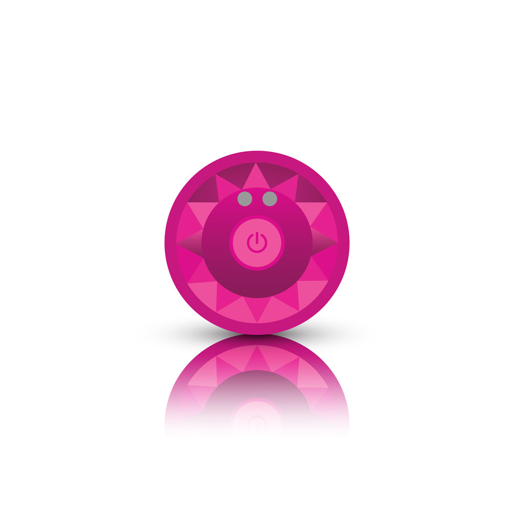 Vibrating Pink Metal Remote Plug - Small
