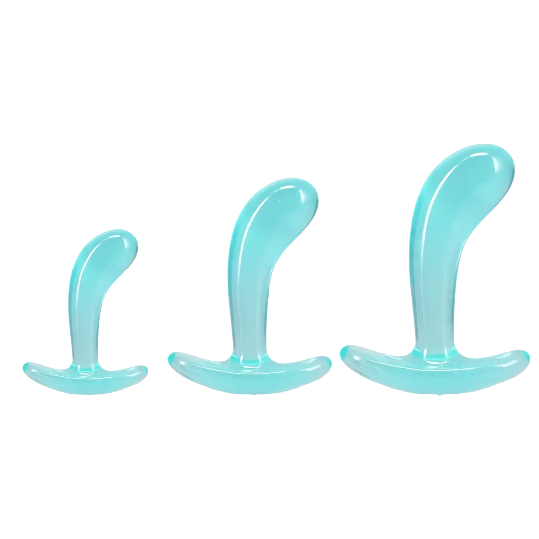 Crystal Jellies - Curved Anal Trainer Set Teal