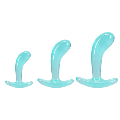 Crystal Jellies - Curved Anal Trainer Set Teal
