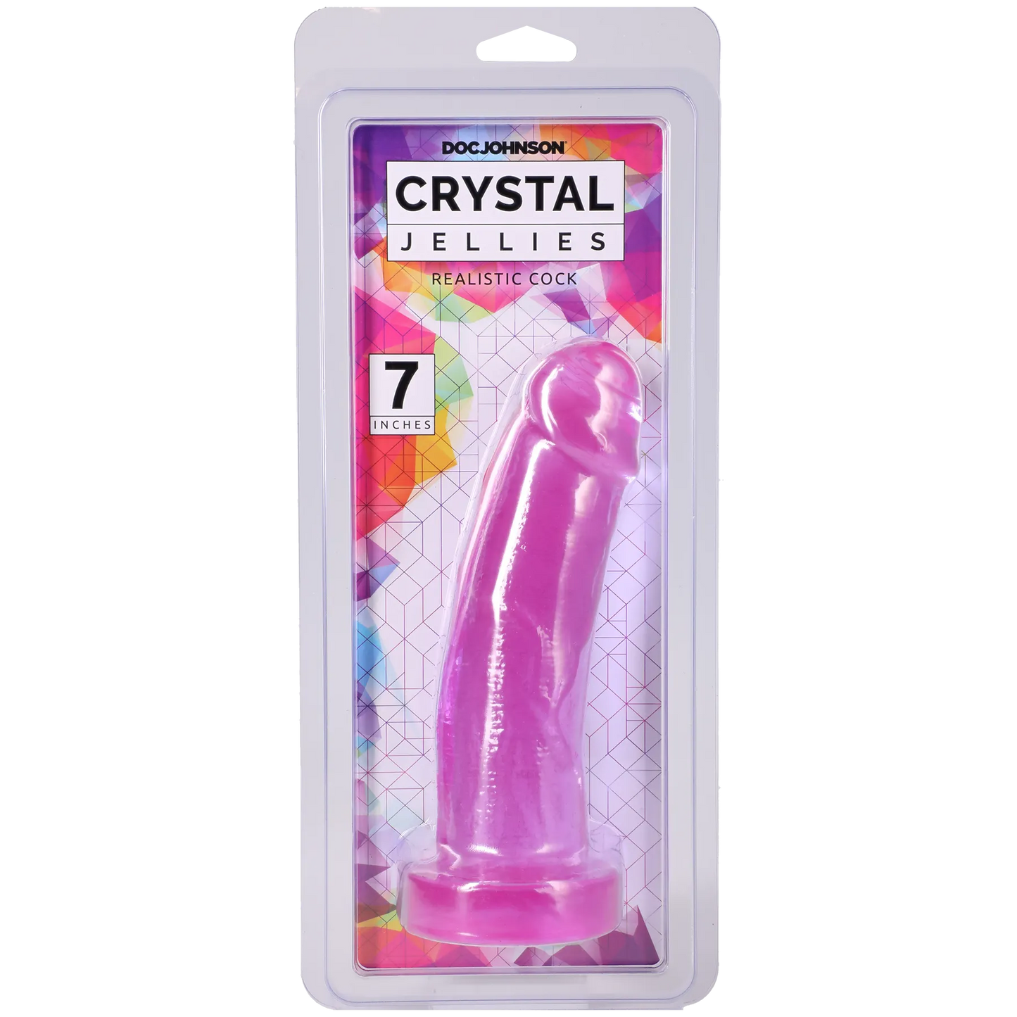 Crystal Jellies - Realistic Cock - 7 Inch Pink