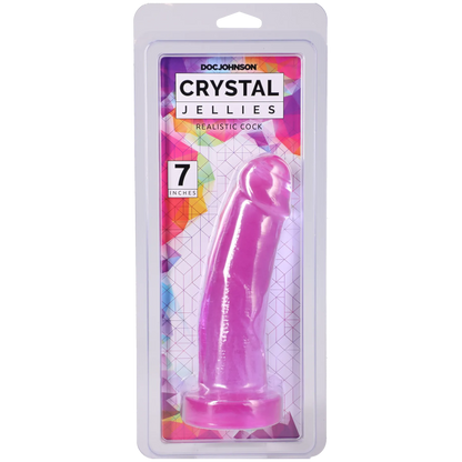 Crystal Jellies - Realistic Cock - 7 Inch Pink