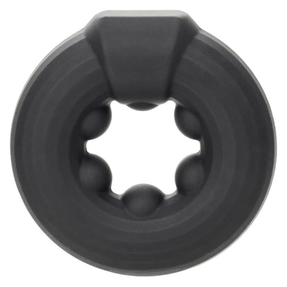 Alpha Liquid Silicone Beaded Optimum Ring Black