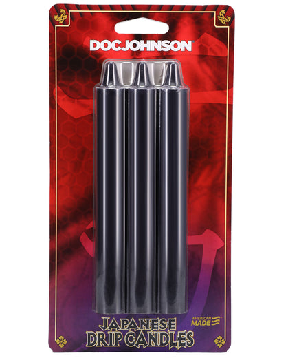 Japanese Drip Candles - 3 Pack - Black