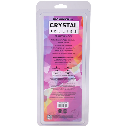 Crystal Jellies - Realistic Cock - 7 Inch Pink