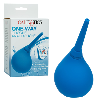 One-Way Silicone Anal Douche Blue