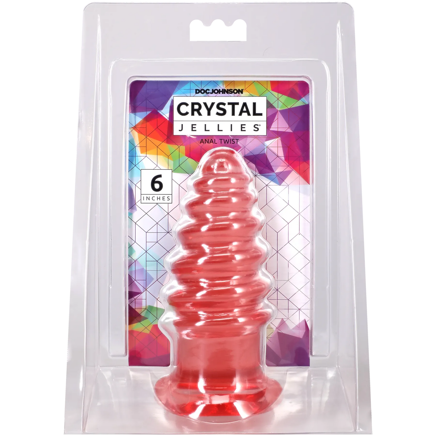 Crystal Jellies - Anal Twist - 6 Inch Pink