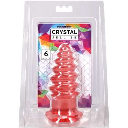 Crystal Jellies - Anal Twist - 6 Inch Pink