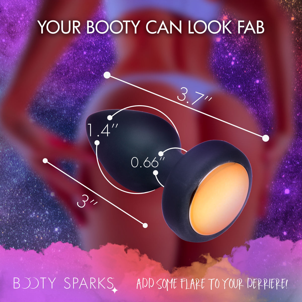 7X Light Up Rechargeable Anal Plug - Small