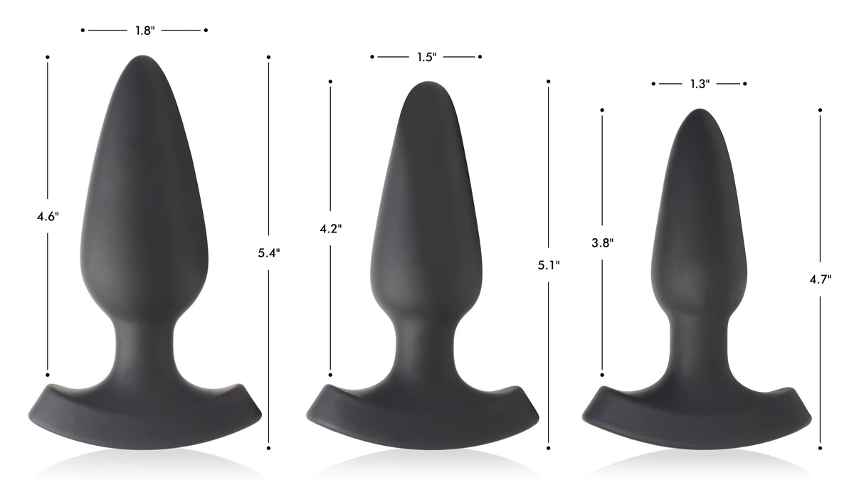 28X Laser Heart Silicone Anal Plug with Remote â€“ Large