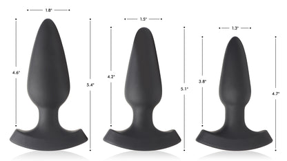 28X Laser Heart Silicone Anal Plug with Remote â€“ Large
