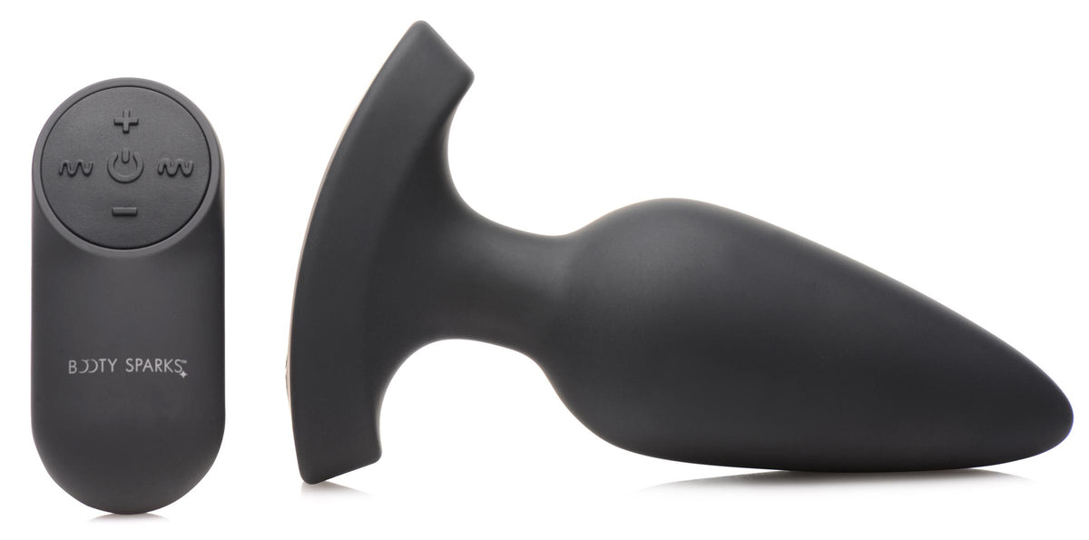 28X Laser Heart Silicone Anal Plug with Remote â€“ Large